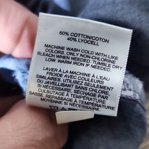 Express Chambray Off The Shoulder Crop Top Womens XS NWT - Picture 7 of 7